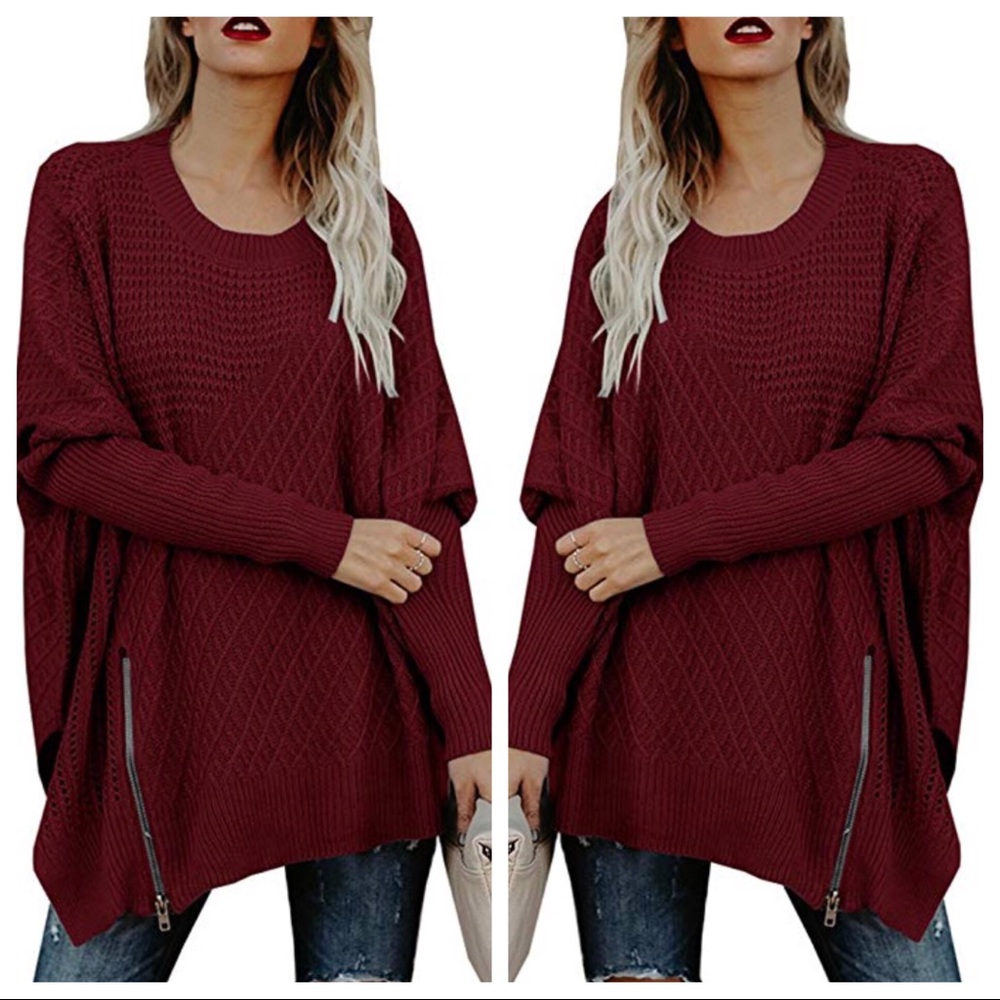 ✿NWT Oversized Batwing Pullover Sweater✿ - Picture 1 of 5